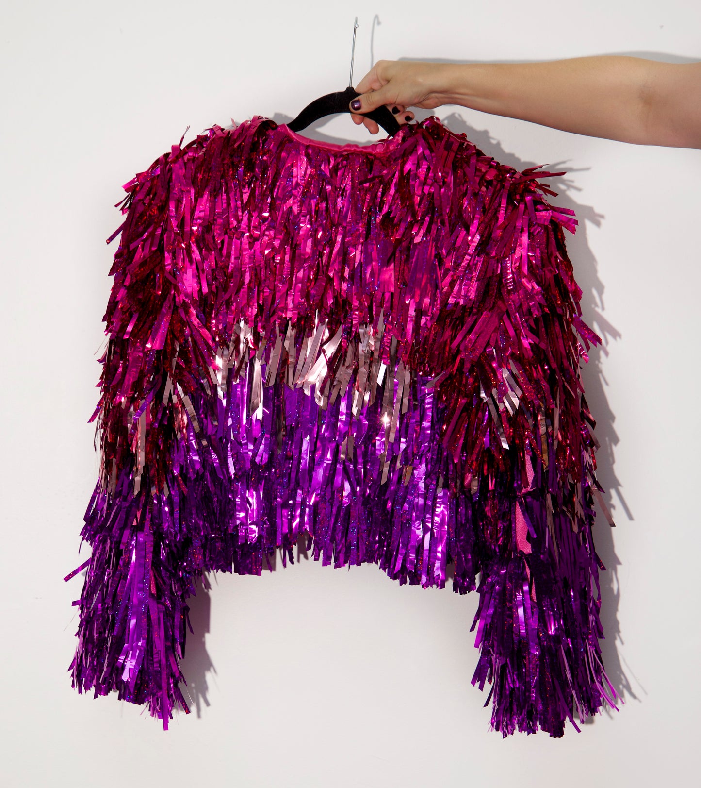 Pink to Purple Ombre Tinsel Jacket