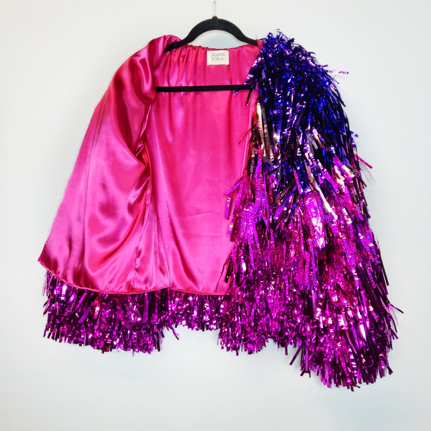 Purple & Pink Thickest Ombre Tinsel Jacket