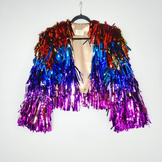 Purples & Rainbow Ombre Tinsel Jacket