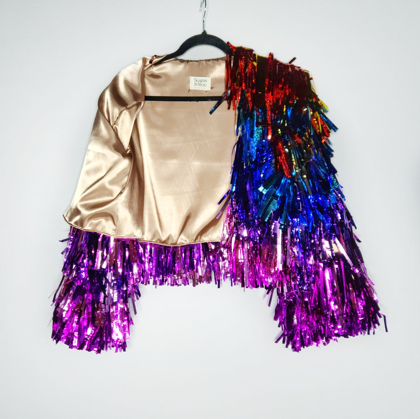 Purples & Rainbow Ombre Tinsel Jacket