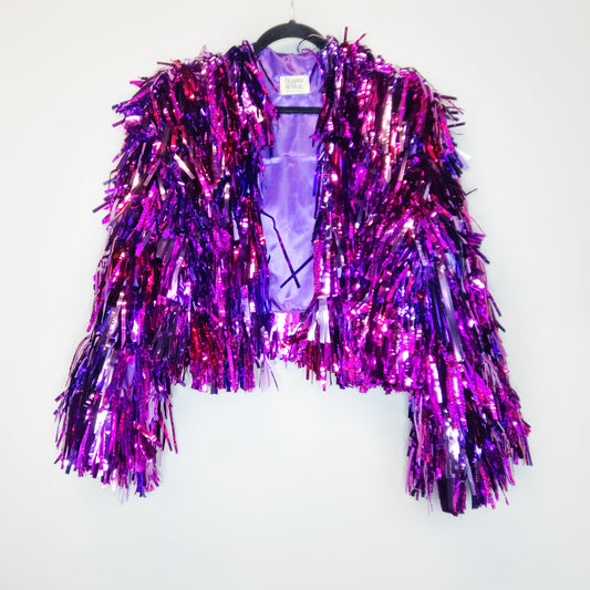 Pink & Purple Glitter Tinsel Jacket