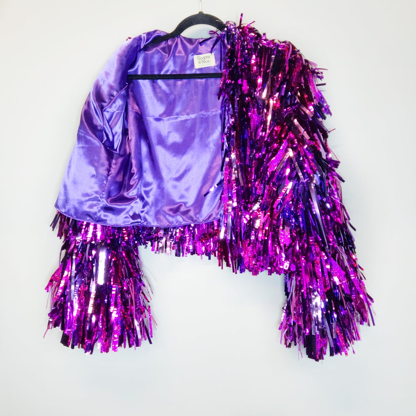 Pink & Purple Glitter Tinsel Jacket