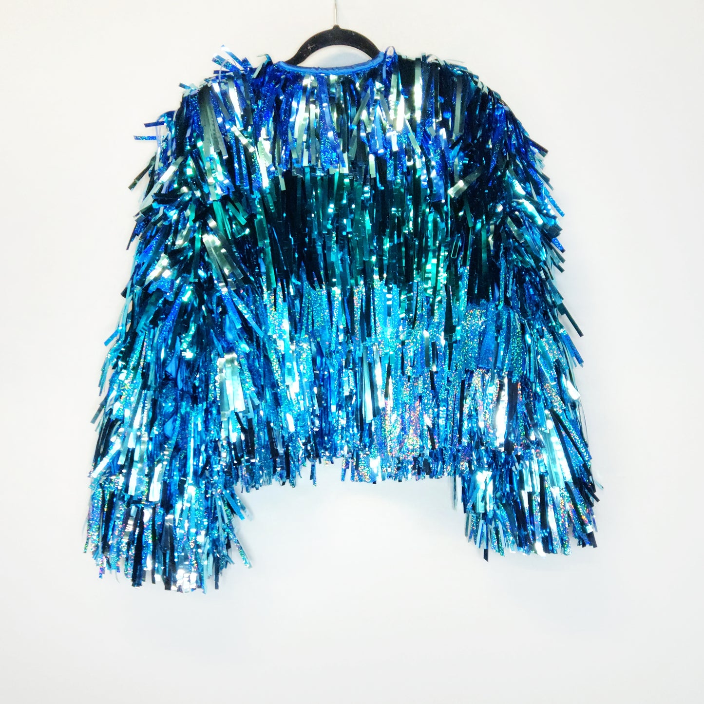 Blue & Glitter Ombre Tinsel Jacket