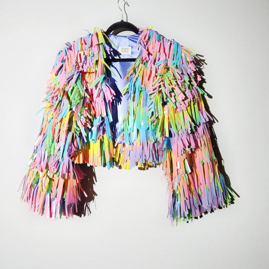Pastel Rainbow Tinsel Jacket