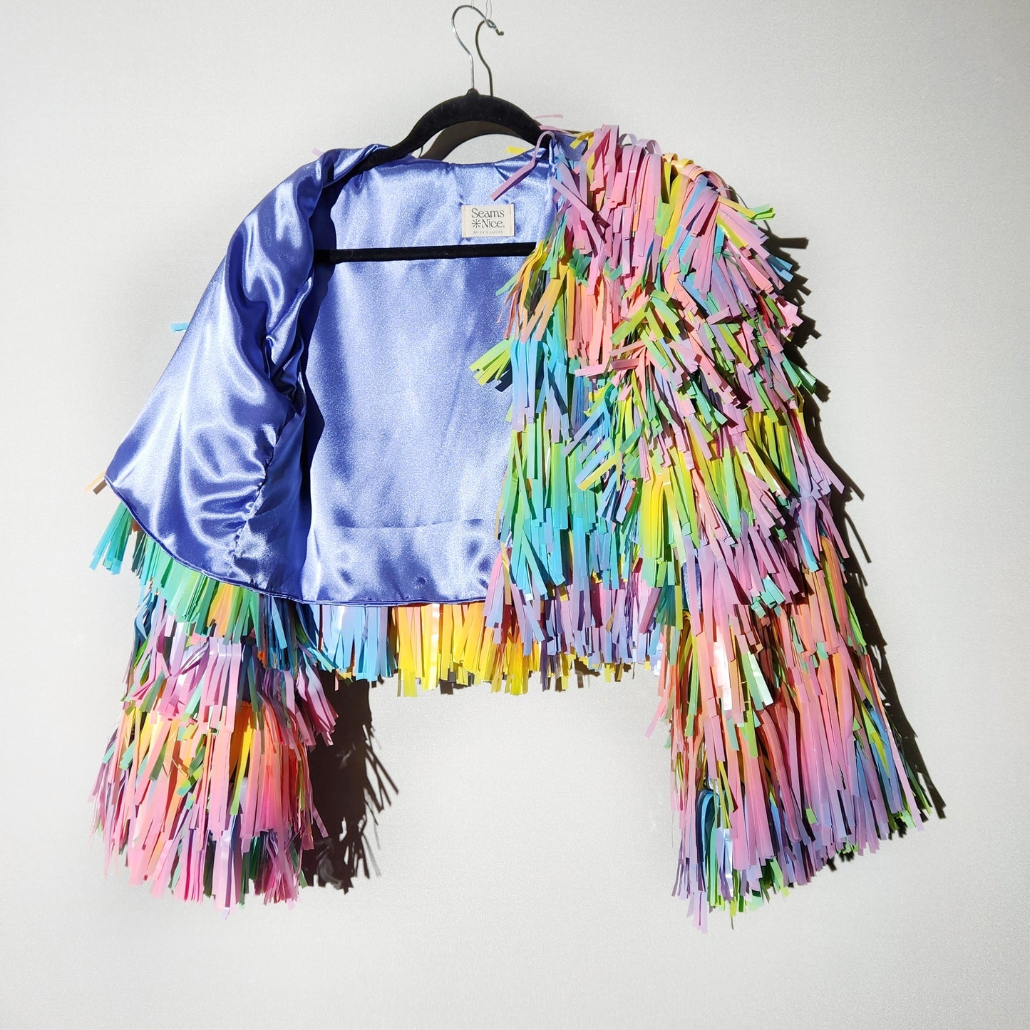 Pastel Rainbow Tinsel Jacket