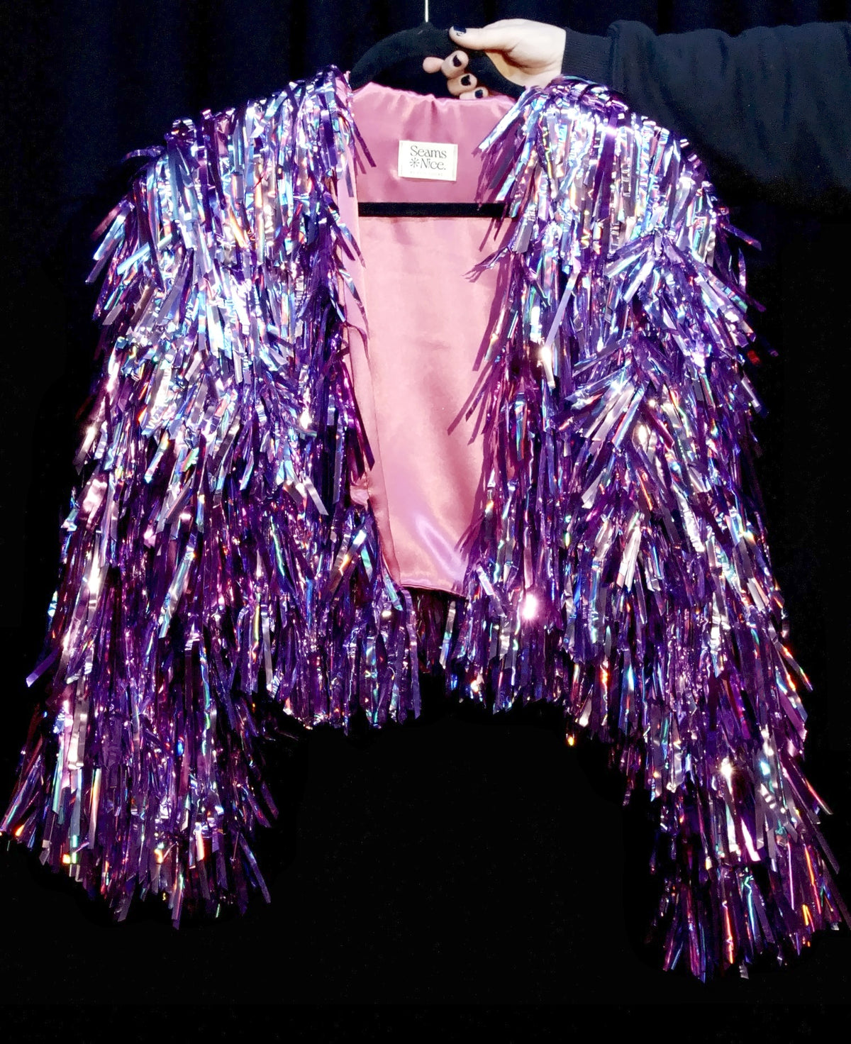 Pink Rainbow Tinsel Jacket