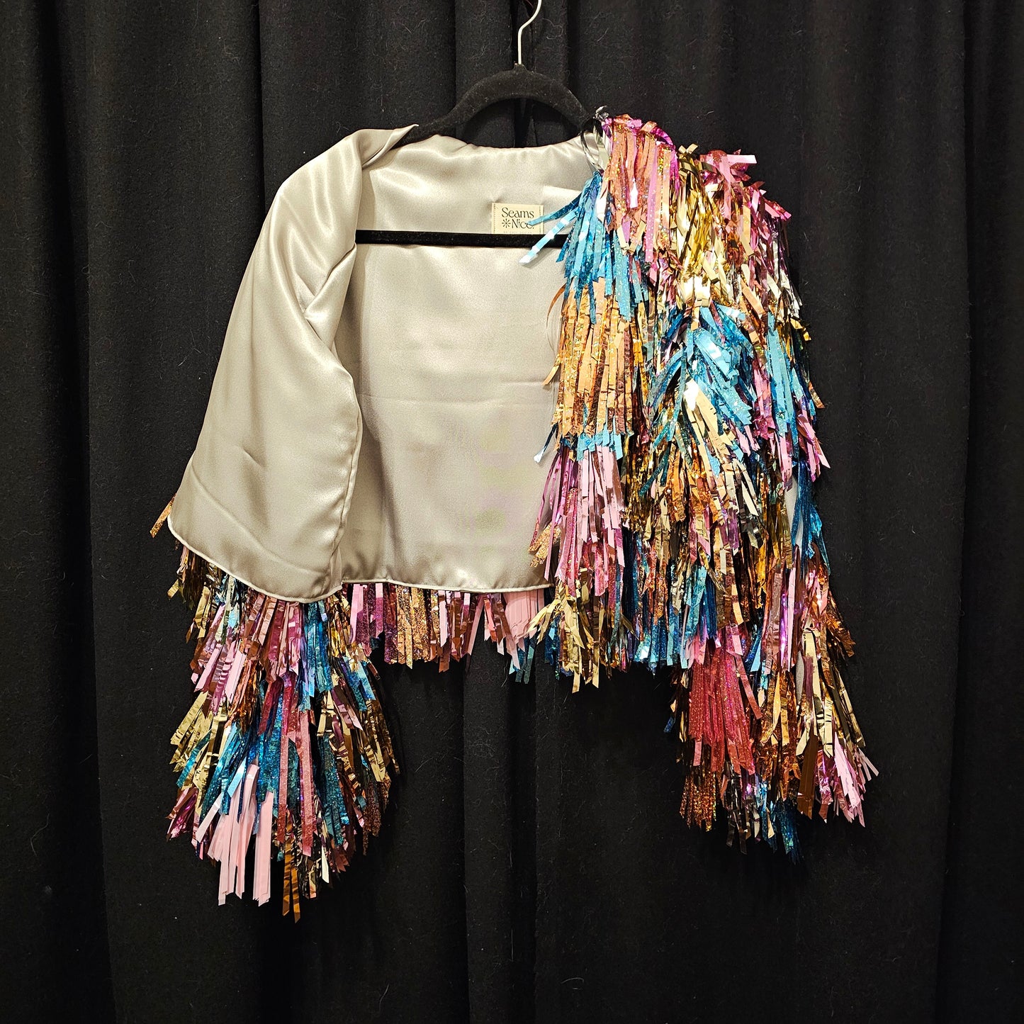 Pink & Blue Multi Tinsel Jacket