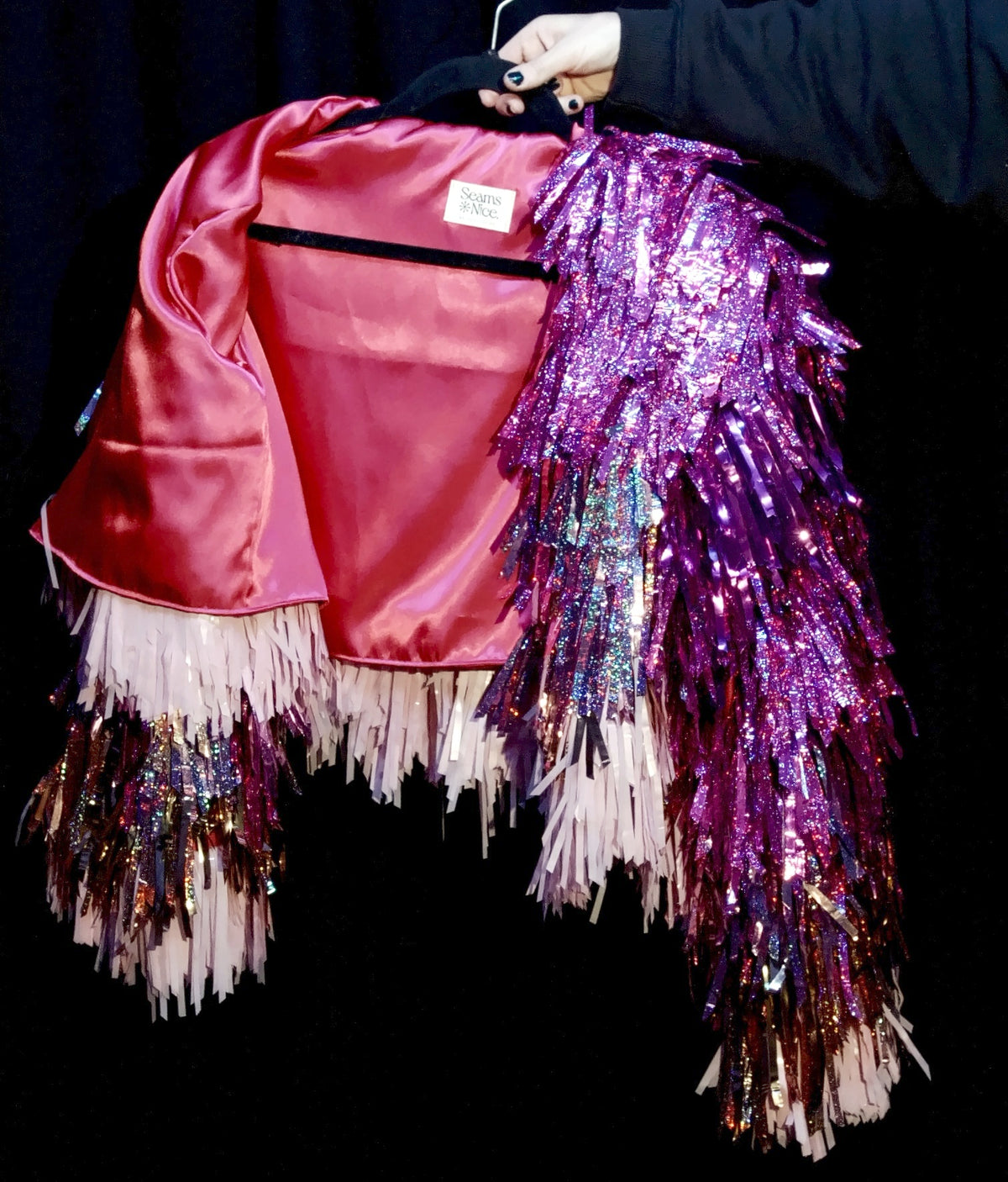 Pink Mixed Tinsel Jacket