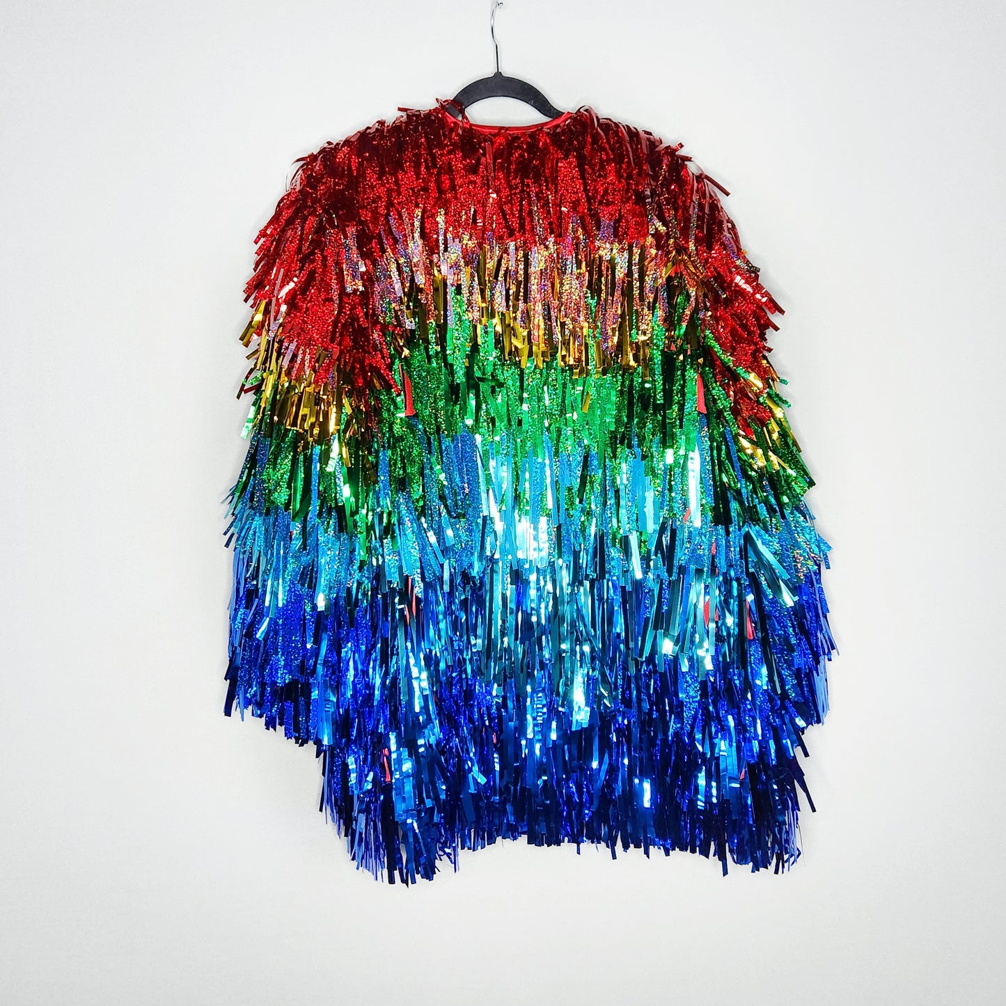 Long Rainbow Ombre Tinsel Jacket