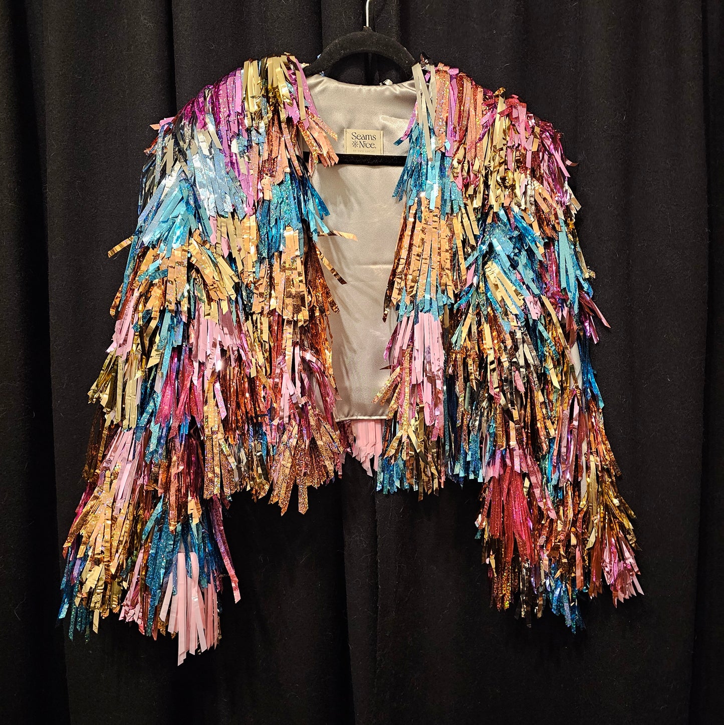 Pink & Blue Multi Tinsel Jacket