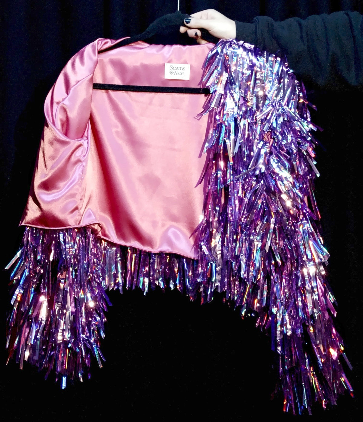 Pink Rainbow Tinsel Jacket