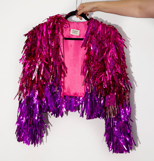 Pink to Purple Ombre Tinsel Jacket