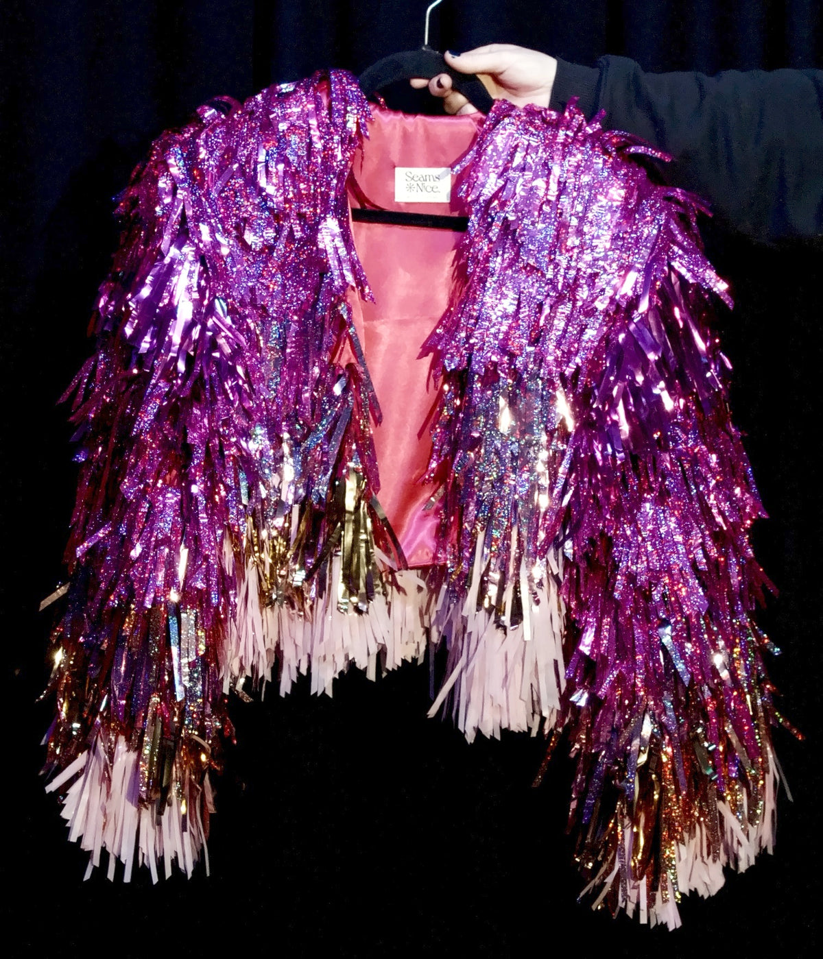 Pink Mixed Tinsel Jacket
