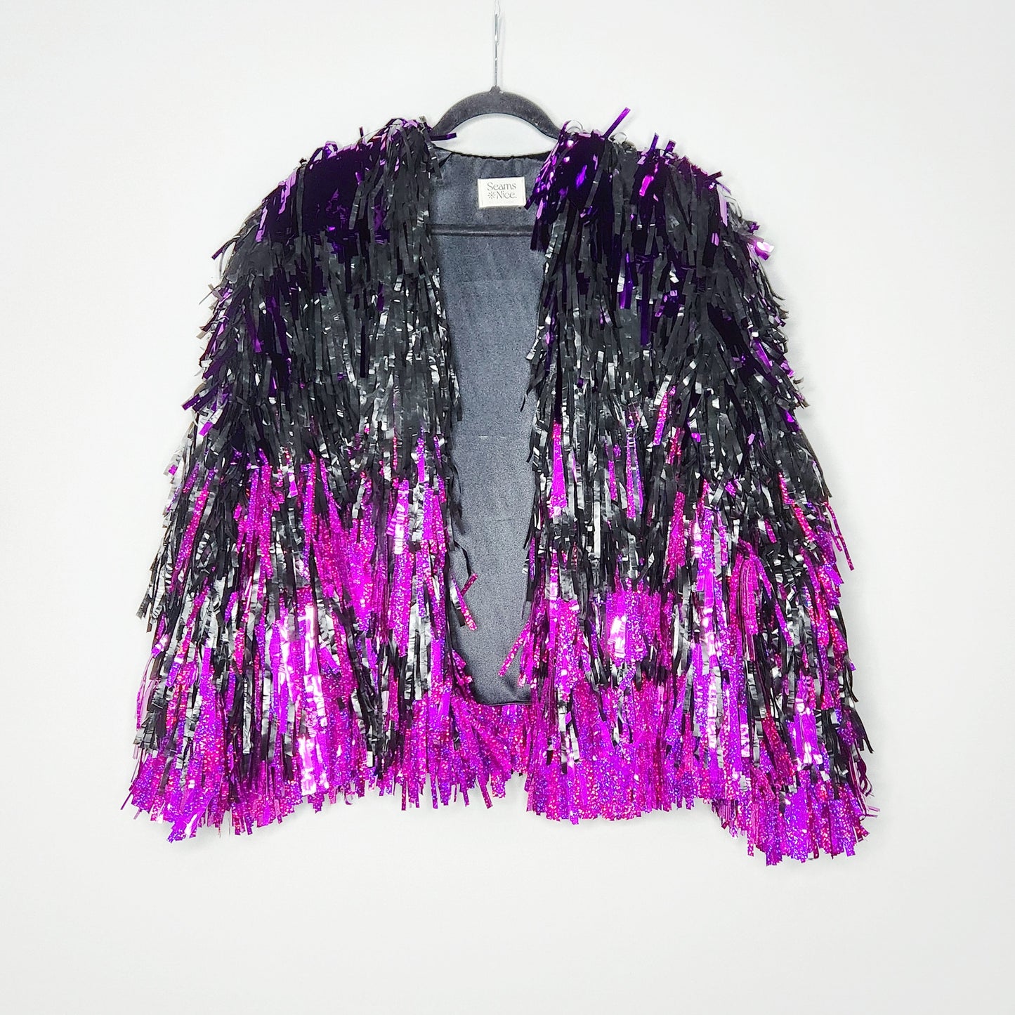 Black, Pink & Purple Tinsel Jacket