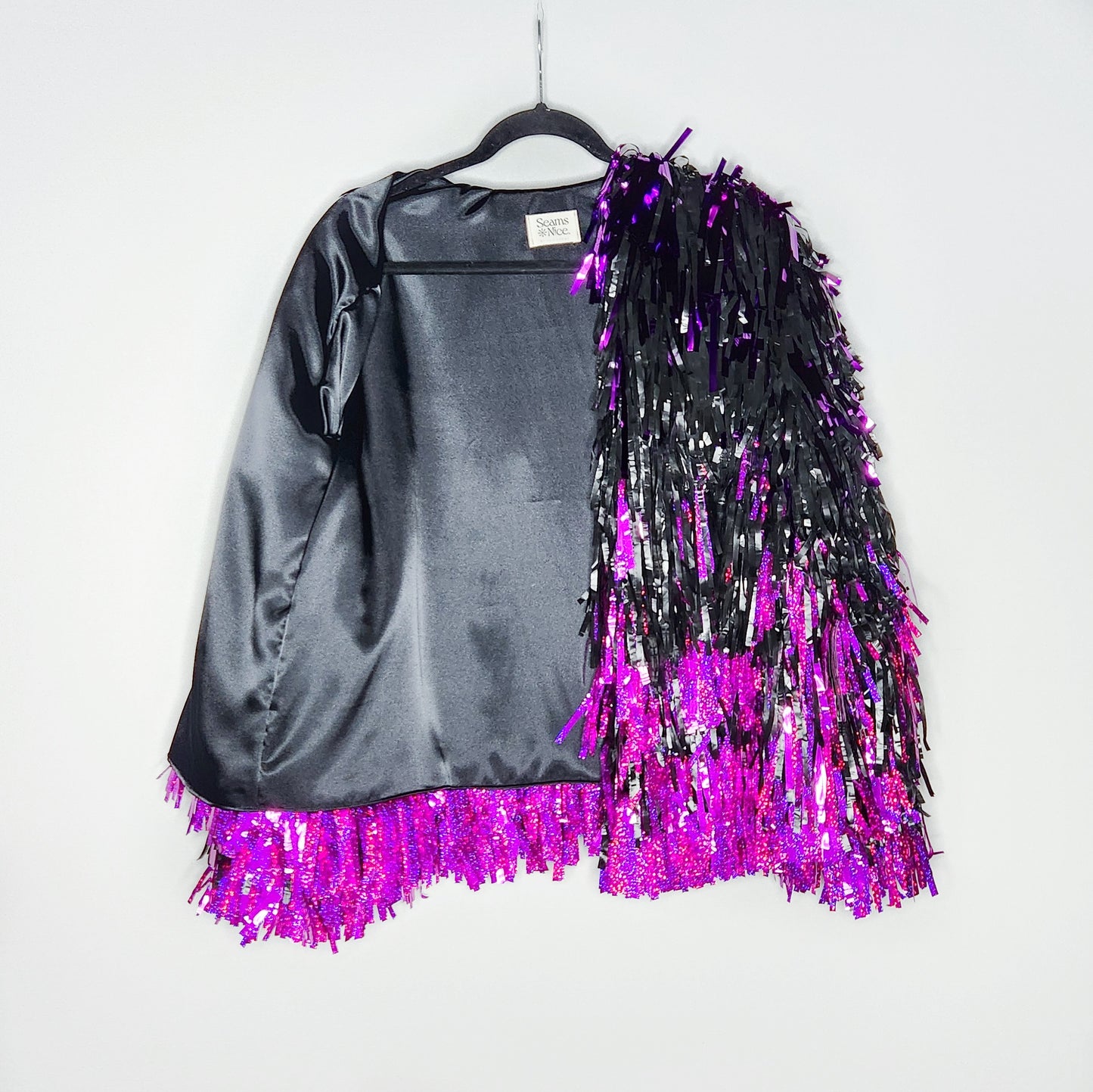 Black, Pink & Purple Tinsel Jacket