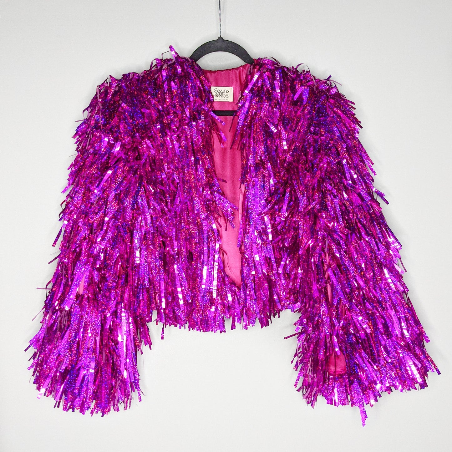 Magenta Sparkle Luxe Tinsel Jacket