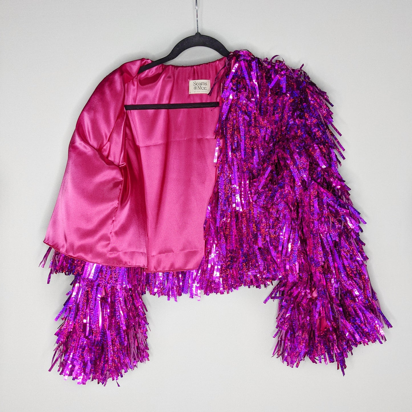 Magenta Sparkle Luxe Tinsel Jacket