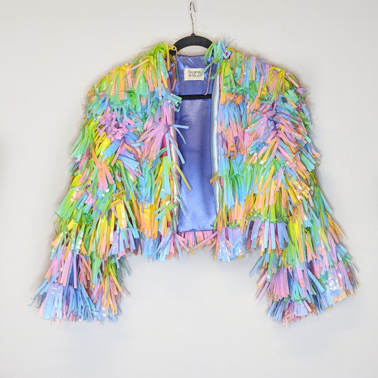 Pastel Rainbow Tinsel Jacket